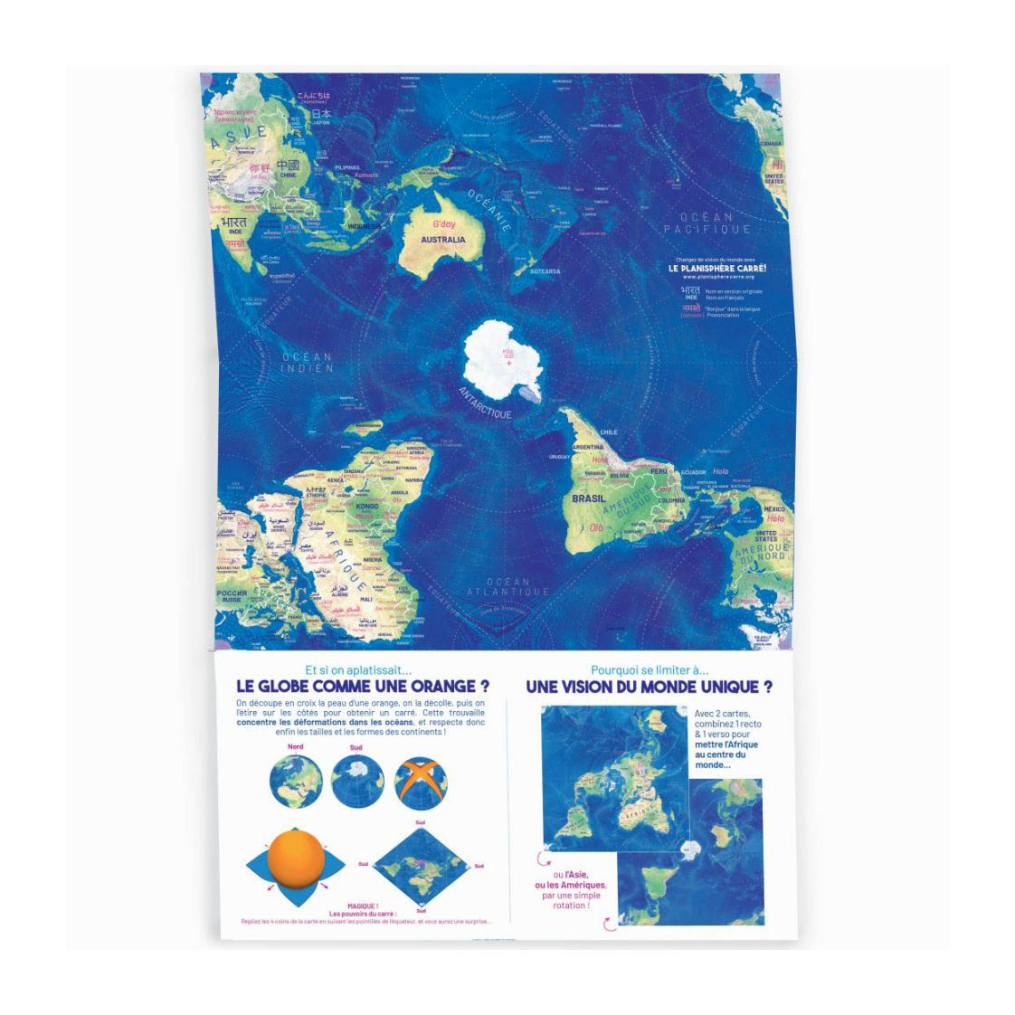 MINI planisphère (format A3, carte 30x30cm) – Image 2